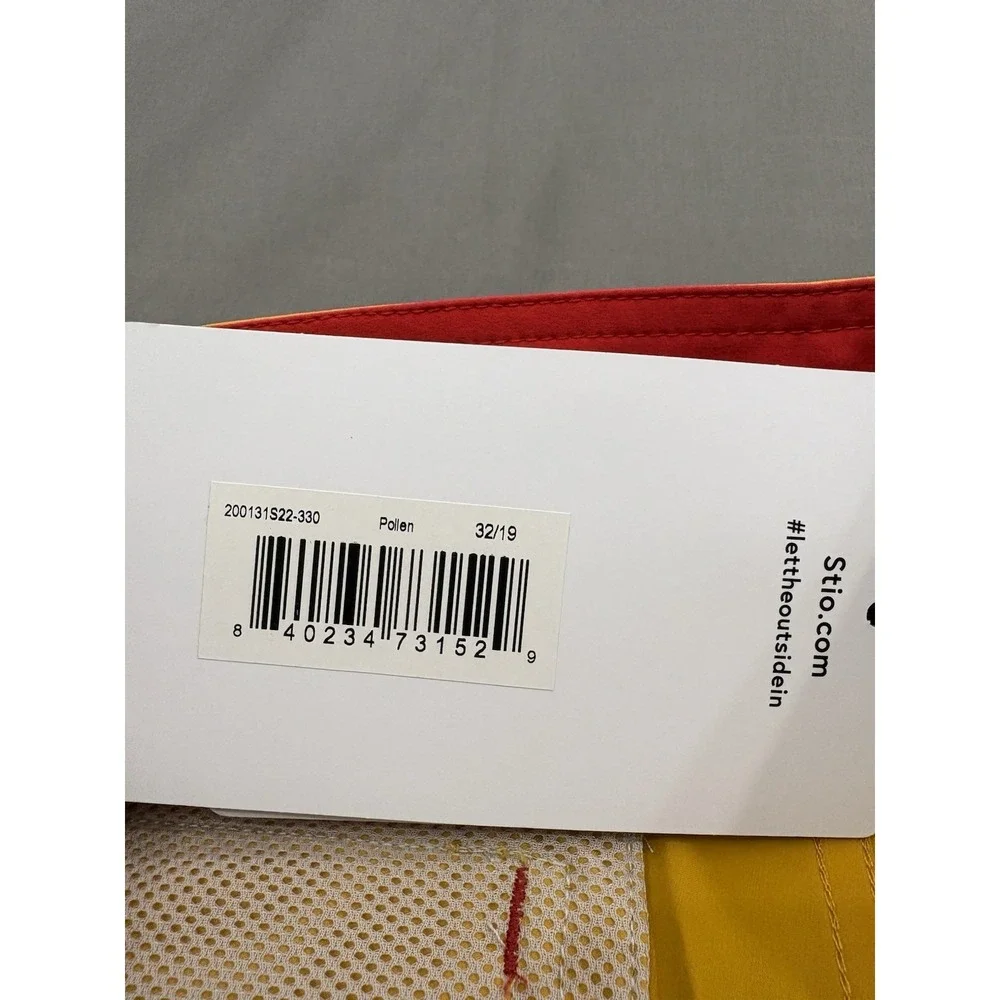 Stio Board Shorts Men's 32 Yellow (Pollen) Quick Dry Swim Outdoor